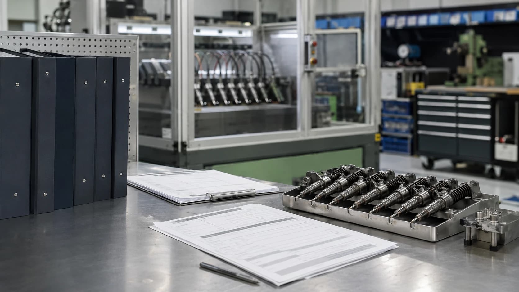 Audited manufacturing documents and injector evidence records.